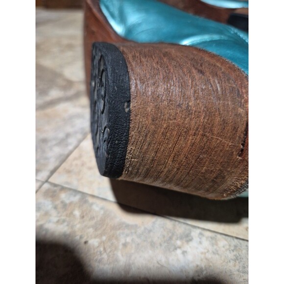 Circle G Corral Womens Boots Size 10M Snip Toe Western  Metallic Turquoise L5305 - Picture 8 of 12